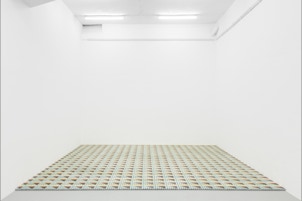 mosaico hidraulico padrão Engel numa obra exposta na Kunsthalle Lissabon da autoria da artista Engel Leonardo