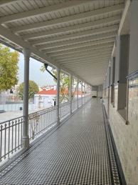 mosaico hidráulico ref Ouros e Faixa Lisboa no Liceu Camões em Lisboa